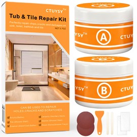 CTUYSY Porcelain Sink Repair kit White, Enamel, Fiberglass, Ceramic Sink, Tub Tile Toilet Shower Kit,Porcelain Sink chip Filler Acrylic Bathtub Repair Kit for Cracks Chips Dents Holes