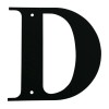 Village Wrought Iron Wrought Iron Letter D Small 6.01" (Made