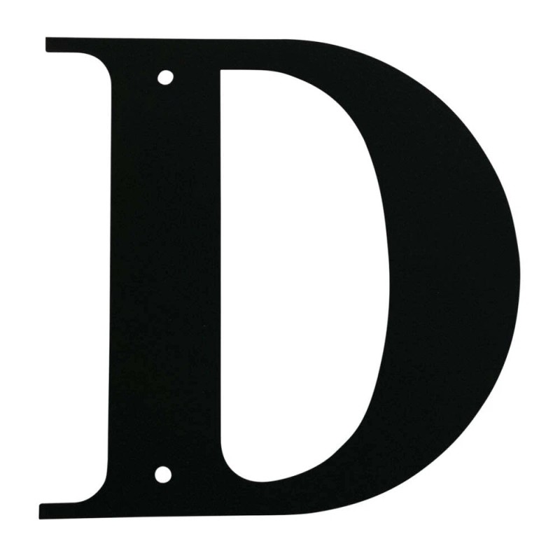 Village Wrought Iron Wrought Iron Letter D Small 6.01" (Made