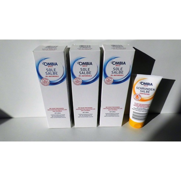 3 x 150g. OMBIA MED Sole Balm + 100 ml Cracked Heel Ointment