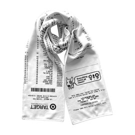 Target Receipt Scarf, Double Sided, Hilarious 100% Fleece Scarf. Looks Like a Real Target Receipt