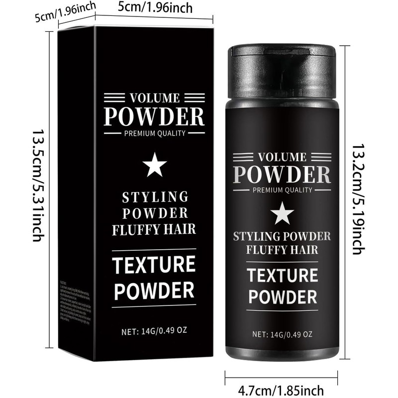 2 piezas Polvo para peinar el cabello para hombres, textura