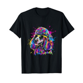 Colorful Poodle Art Dog Lover Poodle Owner Graphic T-Shirt