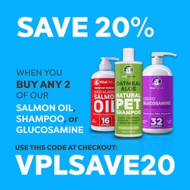 Dog Shampoo with Oatmeal, Aloe Vera, Chamomile, Jojoba Oil, Vitamin E - All Natural and Hypoallergenic, Helps Dry Coats & Itchy Sensitive Skin, No Parabens or Artificial Dyes, 16 oz