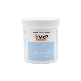Mr.P Ingredients CWS Gelatine Cold Water Soluble 250g 200 Bloom Powder Stabiliser Gelling Aerating Agent Gluten Free Instant Halal Kosher Non-GMO (Recyclable Pot)