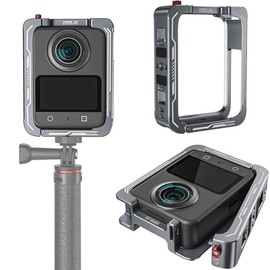 DJI OSMO 360 Camera Cage Protective Case Aluminum Alloy Cage with 1/4" Screw Hole AC Quick Release Connection Cold Shoe Mount for Movie Shooting VLOG Video