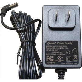 Genuine 24V 1.2A AC/DC Adapter for Cullpower Fullpower SAW30-240-1200U R2A SAW302401200U 24VDC DC24V 24 Volt 24 Volts Switching Power Supply Cord Battery Charger Cable PSU