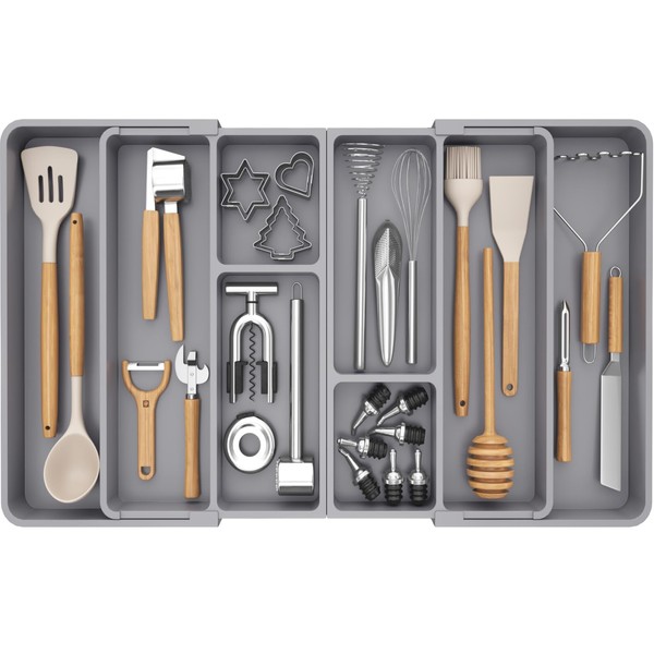 Lifewit Large Utensil Organizer for Kitchen Drawer, Expandable to 36