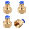 sourcing map Pack of 4 Pipe Fittings Push Connector 6