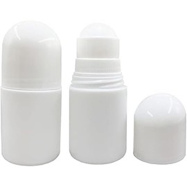 Gowxs 2 Pcs White Empty Refillable Roll On Bottles Roller Bottles Cosmetic Container,Roller Bottles,Beauty and Personal Care,Refillable Containers,Easy to Use and Store Small in Size (30ml)