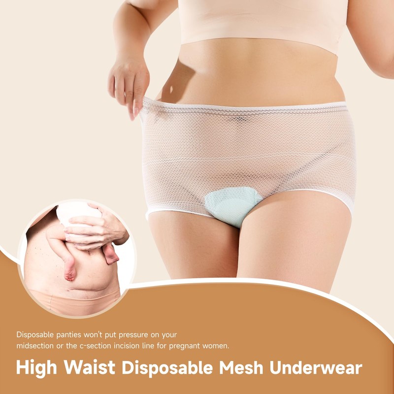 Mesh Postpartum Underwear 10 Counts C-Section Recovery Briefs Carer High