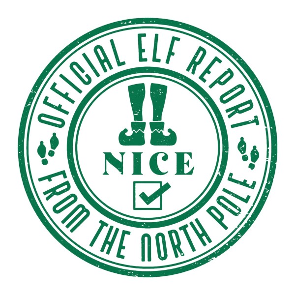 Unbranded 2” Christmas Stickers (6) Elf Report Santa Clause Cute
