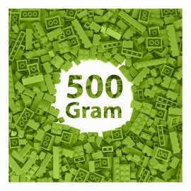 Carlerait Bulk Green Building Bricks, Classic Building Blocks Compatible with All Major Brands