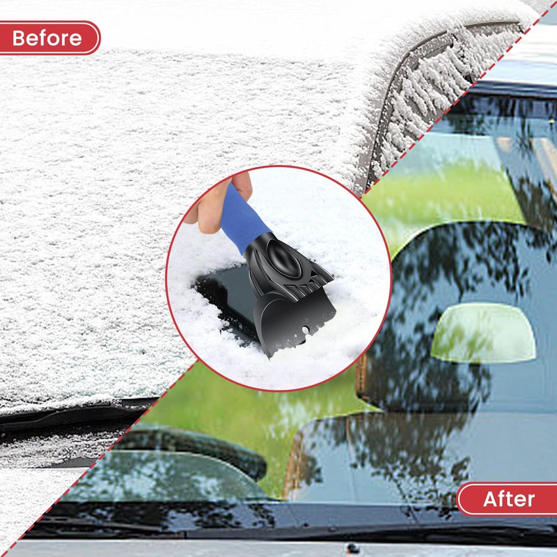 VidFair 2 Pack Car Ice Scraper Efficency and Non Scratch
