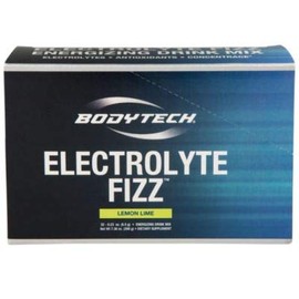 BODYTECH Electrolyte Fizz Packets, Lemon Lime - Supports Energy & Endurance with 1200MG of Vitamin C, On The Go Refreshment (32 Packets)