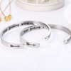 Sllaiss 4 Pcs Inspirational Bracelets Stainless Steel Cuff Bangle Bracelet