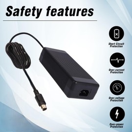 Power Supply Adapter 4-Pin 48V 37500mA Compatible with Swann NVR16-8580 16 Ch 4k Network Video Recorder Ultra HD CCTV Security System NVR16-8580RN NVR-168580 FJ-SW2028A48003750,FJ-SW2028A48003850