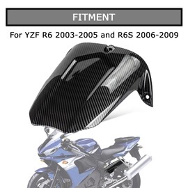 PSLER Rear Mudguard Tire Hugger for YZF R6 2003-2005 and for R6S 2006-2009 (Carbon)