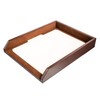 Dacasso Chocolate Brown Leather Letter Tray