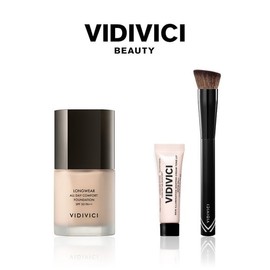 Vidivici Longwear All Day Comfort Foundation SPF30 PA++ (Full-size base brush + 5ml tone-up base gift) / 롱웨어 올 데이 컴포트 파운데이션 SPF30 PA++ (베이스 브러쉬 본품 + 톤업 베이스 5ml 증정)