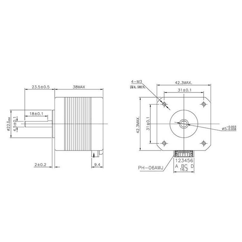 42 Stepper Motor Drive Set Electronic Component Module 0.4N.M 17HS4401S+TB6600