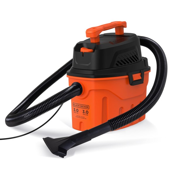 BLACK+DECKER Shop Vacuum Wet and Dry, 3 Gallon 3.0 Peak