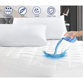 Waterproof Quilted Microfibre Mattress Protector Non Allergenic Fully Fitted (Single)