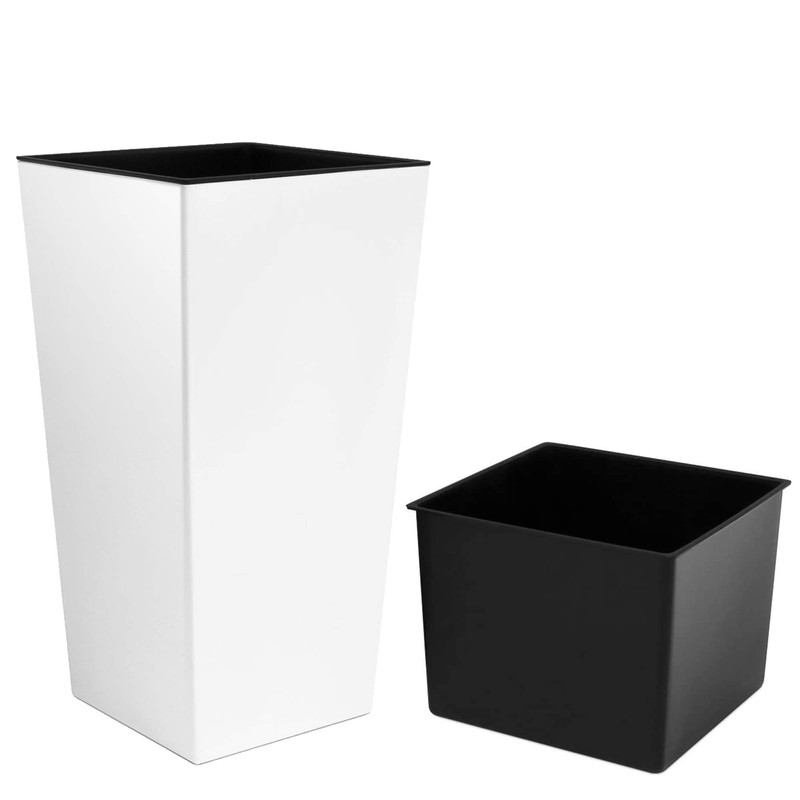 S size White URBI 32 cm tall plastic flower pot