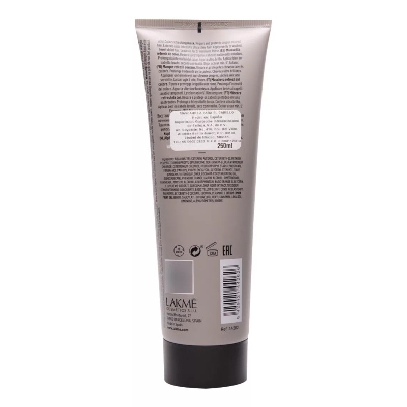 Lakmé Mascarilla Para Cabello Teñido Lakme Teknia Cobrizos 250ml