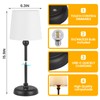 Small Cordless Table Lamp Touch Control, 6000mAh Battery Powered, Low