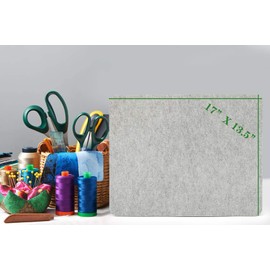 17''x13.5'' Wool Pressing Mat for Quilting, 100% Wool from New Zealand, Portable Felted Wool Ironing Mat with a Silicon Iron Rest Pad