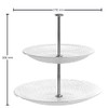 Leonardo Pralina 2-stöckige Etagere, 2-teilig, rund, klares Strukturglas, 024610