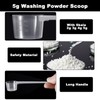 VEPEPE 10 PCS Transparent Measuring Scoop with Scale 2g-5g, Long