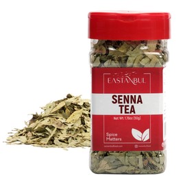 Eastanbul Senna Tea, 1.76oz, Senna Leaf Tea, Hoja Sen Cut & Sifted Herbs, Sena Loose Leaves, Feuille de Sene, Mediterranean Herb, Caffeine Free, Natural, Vegan, Gluten Free, Non GMO