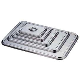 AG 18-8 Stainless Steel Square Bat Lid, 11.8 x 9.3 inches (300 x 235 mm), Pack of 15