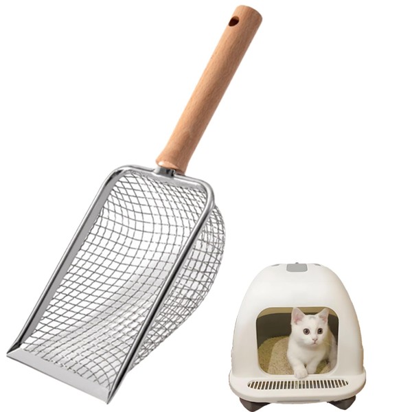 MITUMOMO Cat Litter Scoop, 5MM Pore Size Metal Cat Shovel,