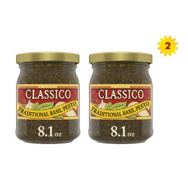 Classico Signature Traditional Basil Pesto Sauce Spread 8.1 Oz x 2 jars