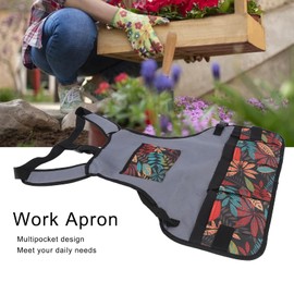 lyrlody Oxford Fabric Garden Apron with Pockets for Garden Tools, Adjustable and Durable Multifunctional Work Apron for Men and Women in the Garden