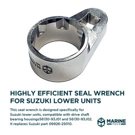 Marine Tech Tools Suzuki Upper Bearing Seal Wrench Replacement, Drive Shaft Bearing Housing, Replaces Suzuki 09926-29310 Seal Removal Tool Boating Kit
