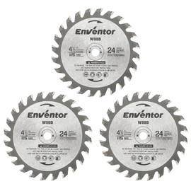 Enventor 3 Pack 4-1/2 Inch (115mm) Mini Circular Saw Blades 40T, 3/8 Inch (9.5mm) Arbor for Wood Cutting