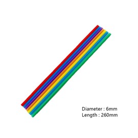 LannuMet 100pcs Colorful Plastic Disposable Drinking Straws 10.24" Long for Hot or Cold Milk Juice Drinks