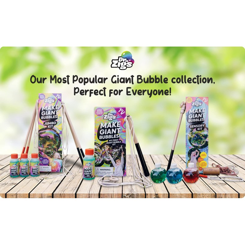 Dr Zigs Giant Bubbles Wands & Accessories (Coconut Bucket)