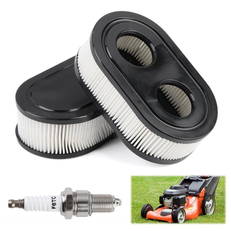 Lawn Mower Air Filter with Spark Plug, Air Filter Lawn