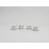 White Crown Tire Wheel Stem Air Valve Caps Car Truck