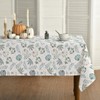 Horaldaily Fall Tablecloth 60x60 Inch Square, Thanksgiving Autumn Harvest Blue Pumpkins and Leaves Table Cover for Party Picnic Dinner Decor