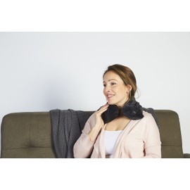 Warmies Fully Heatable Luxury Neck Wrap Scented with French Lavender, Charcoal, 24 x 10 x 15 cm
