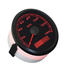 ELING Velocímetro GPS MPH garantizado 140 MPH para motocicleta automática con retroiluminación 85 mm, 12 V/24 V