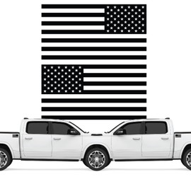Yoonek Graphics American Flag United States Decal Sticker for Car Window, Laptop, Motorcycle, Walls, Mirror and More. # 816 (3" x 5.7", Black)
