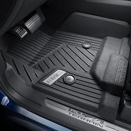 GM Accessories 84185474 Front Floor Liners in Jet Black with GMC Logo (with Center Console)