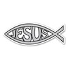 Silver Jesus Fish Magnet by Magnet America Is 2.625" x